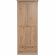 Armoire - Timber 40A - Décor chene artisan - 2 portes a cadre, 1 tiroir - 80 x 39 x 200 cm