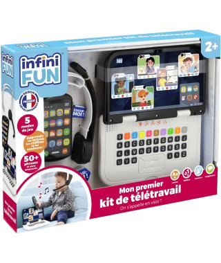 Kit Télétravail - KD - Mon Premier Kit de Télétravail - Effets lumineux et sons réalistes des 18 mois