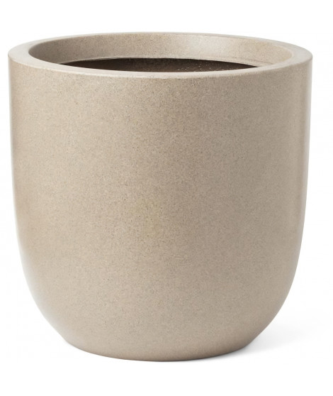 Pot de fleur boule - CAPI EUROPE - WASTE SMOOTH NL - 35 x 34 cm - Terrazzo beige