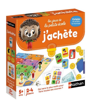 Jeu de société - NATHAN - J'achete - Jeu de courses avec 6 boutiques, 15 a dépenser
