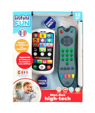 Téléphone et Télécommande - KD - Mon Duo High-Tech - Apprentissage des animaux, chiffres et couleurs