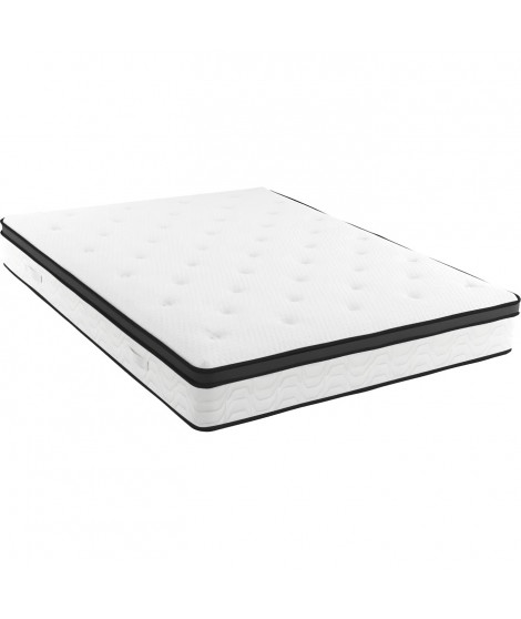 POCKET HYBRID - Matelas - 180 x 200 cm - Epaisseur 30 cm - Ressorts ensachés - 5 zones - Mousse a mémoire de forme