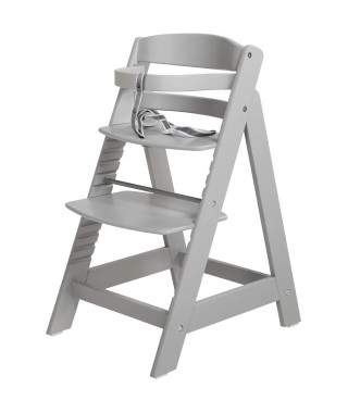 Chaise Haute Évolutive Sit Up III en Bois - ROBA - Réglable en Hauteur - Taupe