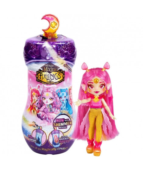 Poupée Pixling Phénix Saison 2 - MAGIC MIXIES - Poupée magique en flacon, 4 a collectionner, avec ingrédients
