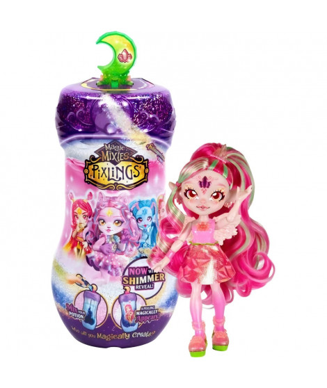 Poupée Pixling Fée Saison 2 - MAGIC MIXIES - Poupée magique en flacon, 4 a collectionner, avec ingrédients