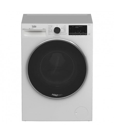 Lave-linge hublot BEKO B5WFT59419W - 9 kg - Induction - L60cm - 1400 trs/min - Classe A - Blanc