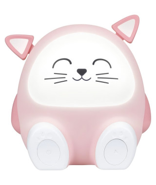 Enceinte lumineuse & veilleuse - BIGBEN - Chat - Bluetooth 5.0, 15W, Veilleuse réglable, Minuterie, Batterie USB-C