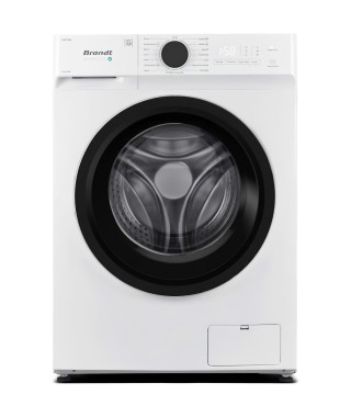Lave-linge hublot BRANDT LLC3124W - 12 kg - Induction - L60cm - 1400 trs/min - Classe A - Blanc