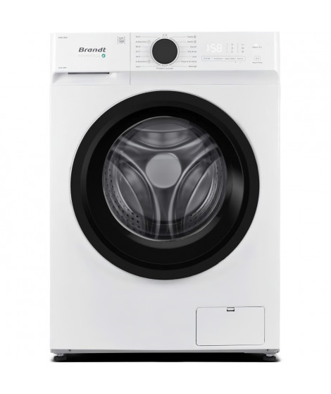 Lave-linge hublot BRANDT LLC3124W - 12 kg - Induction - L60cm - 1400 trs/min - Classe A - Blanc