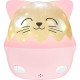 Veilleuse musicale sans fil - BIGBEN - Chat - Projection 360°, 13 films, 8 mélodies, Télécommande, Batterie USB-C