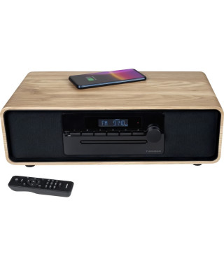 Micro-chaîne Bluetooth - THOMSON - Noir - Radio FM/CD/MP3/USB/Induction, 60W, Égaliseur, Télécommande, Alim. 230V