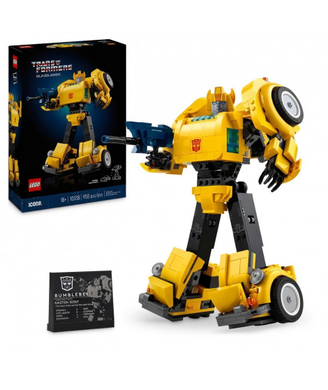 LEGO Icons 10338 Transformers Bumblebee - Figurine Robot pour Adultes - Véhicule