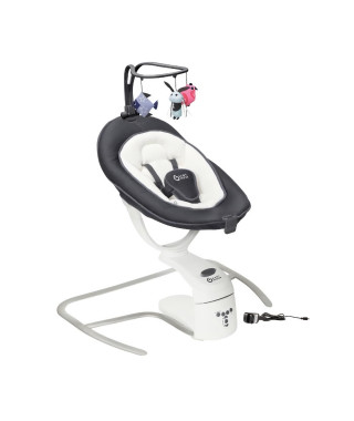 Babymoov Balancelle bébé électrique Swoon Motion, Assise a 360°, Zinc