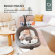 Babymoov Balancelle bébé électrique Swoon Motion, Assise a 360°, Zinc
