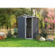 Abri de jardin en métal 1,63 m² - Kit d'ancrage inclus - Gris anthracite