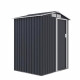Abri de jardin en métal 1,63 m² - Kit d'ancrage inclus - Gris anthracite