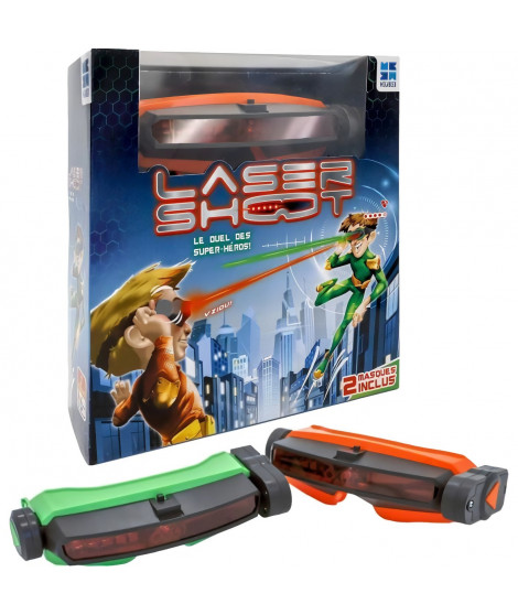 Jeu de société - MEGABLEU - Laser Shoot - Duel au laser avec masques et vies a perdre