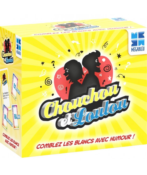 Jeu de société - MEGABLEU - Chouchou et Loulou Nomade - 200 cartes phrases a compléter avec humour
