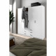 Armoire VEGA - Décor Blanc mat - 4 portes + 3 tiroirs - L 195,5 x P 49,6 x H 200,4 cm - TVILUM