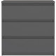 Commode - CHELSEA - 3 tiroirs - Anthracite - 77,2 x 42,2 x 79,9 cm