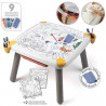 Smoby - Table enfant Créative - Feutre effacable pour la table + 2 grandes feuilles de coloriage - 3 rangements - Des 3 ans