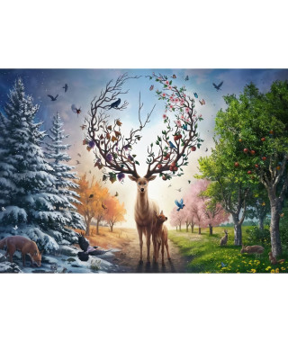 Puzzle 1000pieces, Cerf Fantastique, Adultes&enfants des 14ans, Puzzle de qualité supérieure, 12001088, Edition 50 ans, Raven…