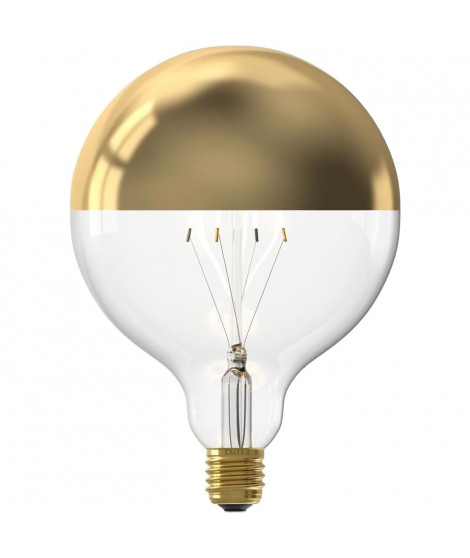 Ampoule LED E27 - CALEX - TOP MIRROR G125 - Filament droit - 4 W - 200 lm - 1800 K - Or