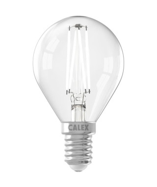 Ampoule LED E14 - CALEX - BALL P45 - Filament droit - 4,5 W - 470 lm - 2700 K - Intensité variable - Transparente