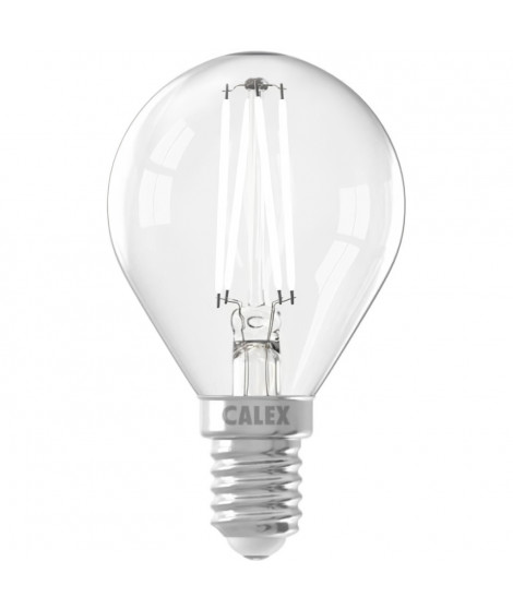 Ampoule LED E14 - CALEX - BALL P45 - Filament droit - 4,5 W - 470 lm - 2700 K - Intensité variable - Transparente