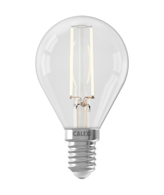 Ampoule LED E14 - CALEX - BALL P45 - Filament droit - 3,5 W - 250 lm - 2700 K - Intensité variable - Transparente
