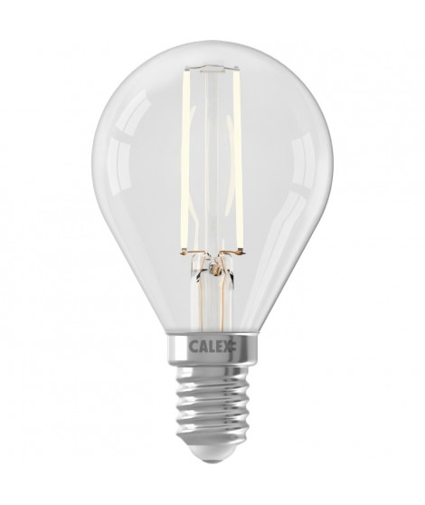 Ampoule LED E14 - CALEX - BALL P45 - Filament droit - 3,5 W - 250 lm - 2700 K - Intensité variable - Transparente