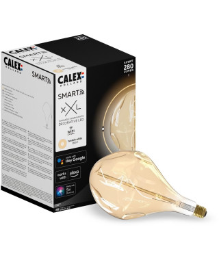 Ampoule LED E27 - CALEX - SMART ORGANIC EVO - Filament flexible - 6 W - 280 lm - 1800 K - Intensité variable - Or