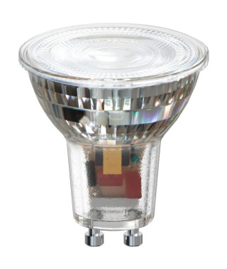 Ampoule LED reflecteur - CALEX - GU10 - 6 W - 400 lm - 3000 K - Intensité variable - Chrome