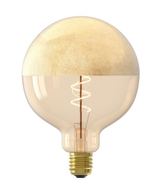 Ampoule LED E27 - CALEX - XXL SPECIALS G125 - Filament simple spirale - 4 W - 120 lm - 1800 K - Or