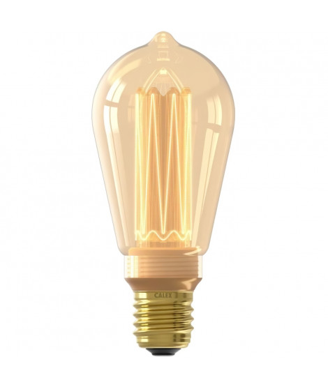 Ampoule LED E27 - CALEX - GLASSFIBER RUSTIC ST64 - 3,5 W - 120 lm - 1800 K - Intensité variable - Or