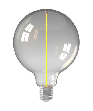 Ampoule LED E27 - CALEX - MAGNETO G125 - Filament droit - 3,4 W - 90 lm - 1800 K - Titanium