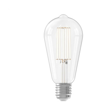 Ampoule LED E27 - CALEX - RUSTIC ST64 - Filament droit - 4,5 W - 470 lm - 2700 K - Intensité variable - Transparent