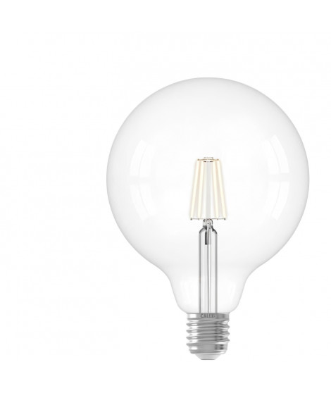 Ampoule LED E27 - CALEX - GLOBE G125 - Filament droit - 4,5 W - 470 lm - 2700 K - Intensité variable - Transparent