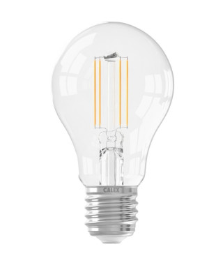 Ampoule LED E27 - CALEX - STANDARD A60 - Filament droit - 7 W - 806 lm - 2700 K - Intensité variable - Transparent