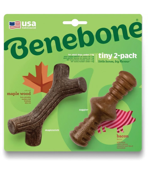 Benebone Lot de 2 jouets a mâcher pour petits chiens
