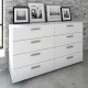 FINLANDEK Commode de chambre TYHJA style contemporain blanc mat - L 140 cm