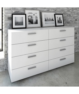 FINLANDEK Commode de chambre TYHJA style contemporain blanc mat - L 140 cm