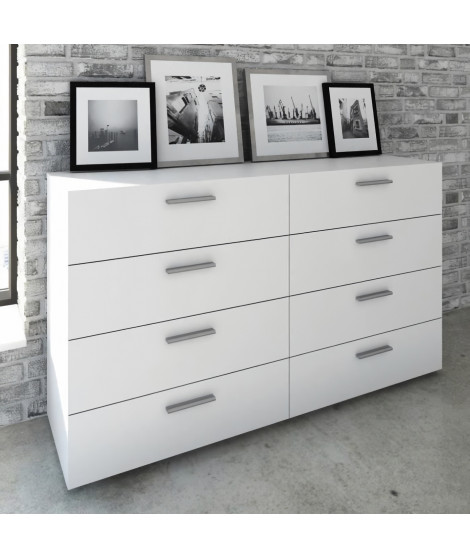 FINLANDEK Commode de chambre TYHJA style contemporain blanc mat - L 140 cm