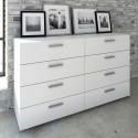 FINLANDEK Commode de chambre TYHJA style contemporain blanc mat - L 140 cm