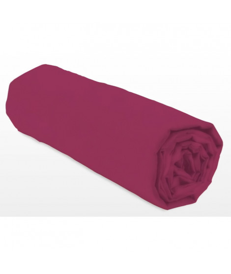 Drap-housse - LOVELY HOME - LH71610 - 180x200+30 cm - Fuchsia