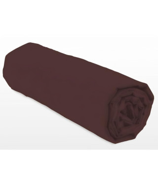 Drap-housse - LOVELY HOME - LH71601 - 90x190+25 cm - Marron