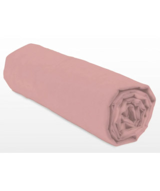 Drap-housse - LOVELY HOME - LH71631 - 160x200+25 cm - Rose