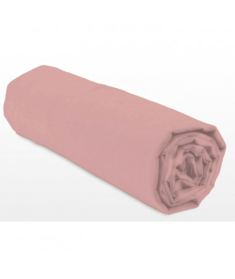 Drap-housse - LOVELY HOME - LH71630 - 180x200+25 cm - Rose