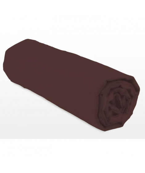 Drap-housse - LOVELY HOME - LH71599 - 160x200+25 cm - Marron