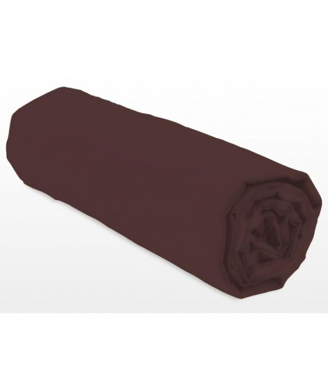 Drap-housse - LOVELY HOME - LH71598 - 180x200+25 cm - Marron